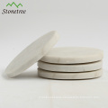 Square shaped white marble tableware coaster